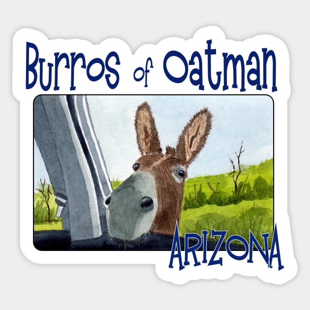 Burros of Oatman, Arizona Sticker by MMcBuck